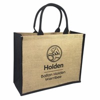Sac de plage en toile de jute personnalisé avec logos