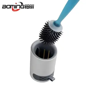 Novelty Hygienic Toilet Cleaning Brush Handle With Detergent And Wall Mounted Holder For Bathroom Cleaning FOB Price