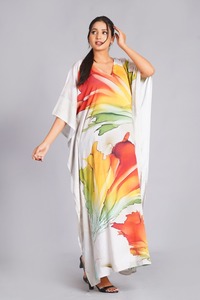 Meilleure vente en gros : Magnifique robe kaftan en coton à motifs floraux, imprimée à la main, taille unique, cache-maillot, vêtement de nuit, kaftan indien, robe longue - Product Image 5