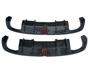 Xe khuếch tán cho <span class=keywords><strong>Audi</strong></span> A3 A4 A5 A6 A7 A8 S3 S4 S6 S7 2012 2024 xe sợi <span class=keywords><strong>Carbon</strong></span> phía sau Bumper Lip Spoiler phía sau khuếch tán với LED - Product Image 1