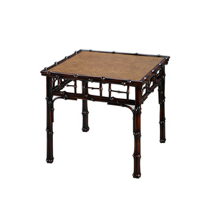 <b>Bamboo</b> Coffee <b>Table</b> Square Antique Bronze Color Chinese Style Living Room Home Use 81x76cm - Product Image 5