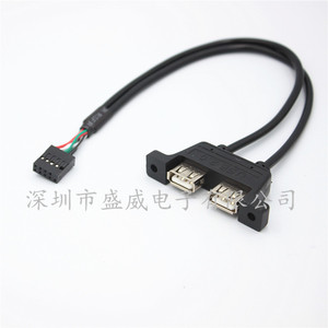 Cable de protección de entrada/salida de doble puerto USB 2.0, conector USB de expansión de mini chasis para placa base - Product Image 4