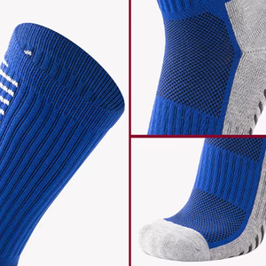 Custom High Quality Colorful Cotton Breathable Towel Bottom Cushioned Soccer Custom Logo Sports Football <b>Grip</b> <b>Socks</b> Wholesale - Product Image 3