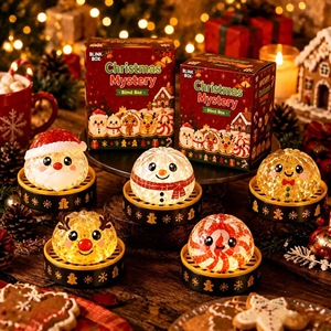 Caja Sorpresa Navideña de Juguetes Blandos TPR Antiestrés, Juguetes Sensoriales de Santa Claus, Muñeco de Nieve y Reno para Fiestas - Product Image 1