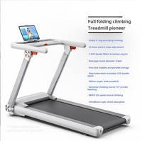 Tapis de course intelligent à usage domestique test de fréquence cardiaque sans fil écran LED inclinaison réglable électriquement équipement d'exercice pliant complet