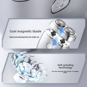 Mini Afeitadora eléctrica portátil para hombres Nueva afeitadora magnética de doble cuchilla de cuerpo completo con alimentación USB Totalmente lavable - Product Image 3