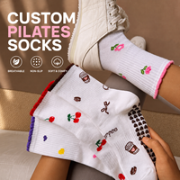 Chaussettes de yoga et de Pilates respirantes en jacquard personnalisées, antidérapantes, de qualité supérieure, vente en gros