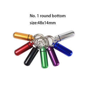 علبة حبوب صغيرة للسفر مصنوعة من الألومنيوم المقاوم للماء مع طباعة الشعار كهدية ترويجية - Product Image 2