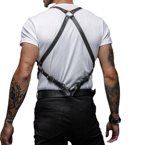 <span class=keywords><strong>Harness</strong></span> Kulit PU untuk Pria Gay, Dapat Disesuaikan, Dekorasi Stud, Pakaian BDSM, Pakaian Fetish, Kostum Erotis, Lingerie Bondage untuk Pria - Product Image 1