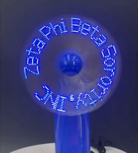 Mini lập trình cầm tay cầm tay LED Pin Fan nhấp nháy tin nhắn Fan Quà tặng khuyến mãi - Product Image 1