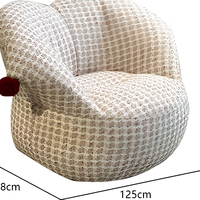 Fauteuil pouf pivotant moderne et créatif, design unique, en lin, pour salon, hôtel, détente, fauteuil clown
