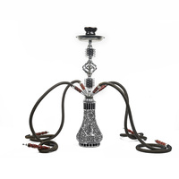 Vente en gros de narguilé allemand chicha goutte d'eau ensemble de fumer quatre tuyaux en verre Portable narguilé