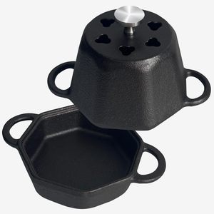Mini olla <span class=keywords><strong>de</strong></span> Horno Holandés y tostador <span class=keywords><strong>de</strong></span> ajo ahumador <span class=keywords><strong>de</strong></span> <span class=keywords><strong>hierro</strong></span> <span class=keywords><strong>fundido</strong></span>, tostador <span class=keywords><strong>de</strong></span> ajo <span class=keywords><strong>de</strong></span> <span class=keywords><strong>hierro</strong></span> <span class=keywords><strong>fundido</strong></span> presazonado con tapa, olla confitada <span class=keywords><strong>de</strong></span> ajo, - Product Image 1