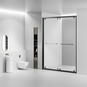 Nhà Máy Nhà sản xuất tùy chỉnh đi bộ trong vòi hoa sen cubicle Tempered Glass vòi hoa sen cabin phòng tắm kính phân vùng dễ dàng cài đặt - Product Image 1