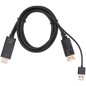 สายเคเบิล HDMI เป็น Dp ยาว 1.8 ม. 4K 60Hz พร้อมแหล่งจ่ายไฟสำหรับการเชื่อมต่อจอภาพ - Product Image 1