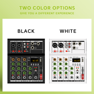 Mixer Compacto Portátil de Áudio Verde com 4 Canais, <span class=keywords><strong>Interface</strong></span> de Áudio USB Plug and Play para Uso Doméstico e PC - Product Image 2