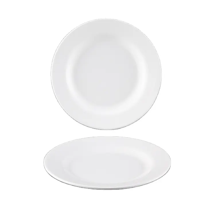 Wholesale Round White Melamine Plate Reusable Melamine Dinner Plates with Nice Quality
