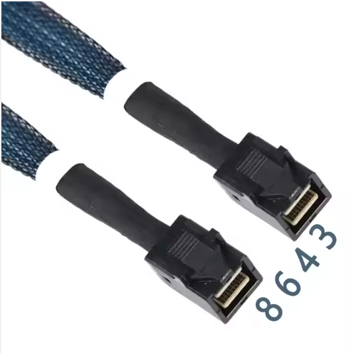 HONPNK MINI SAS HD SFF-8643 Straight Head to MINI SAS HD 8643 Straight Head Server Network Cable