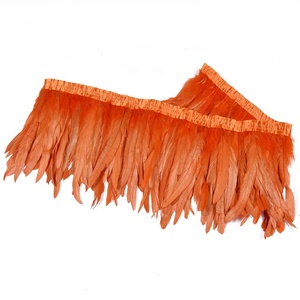 Coque de gallo naranja, cola de pollo, pluma de gallo para manualidades, disfraz DIY, sombrero, accesorio, escenario, fiesta, Carnaval, decoración embellecedora - Product Image 1