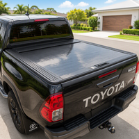 Couverture de benne rétractable manuelle en alliage d'aluminium étanche avec verrouillage pour rails à fentes en T, compatible RAM Navara Trucks Ute, sans perçage
