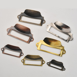 Furniture Handle Rectangle <b>Drawer</b> Pull Carbon Steel Antique Bronze Traditional Durable - Product Image 2