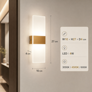 Modern Indoor Acrylic <b>Led</b> Wall <b>Light</b> Metal Wall Mounted For Bedroom Living <b>Room</b> Corridor Home 4W CCT Selectable - Product Image 4