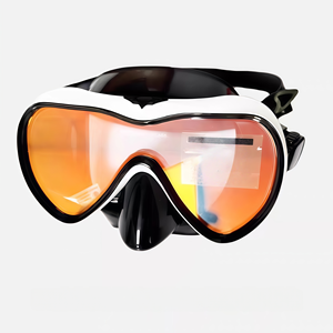 Komfortable Wasserdichte Tauchausrüstung UV-Schutz Glaslinse Antibeschlag Freitauchmaske mit Silikonrand für Taucher - Product Image 1