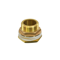 Raccord de réservoir d'eau en laiton, tête hexagonale, type droit, filetage femelle 1/2" 3/4" 1", raccords d'entrée/sortie de tour d'eau métriques