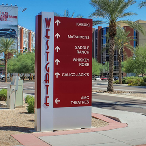 Panneau de signalisation personnalisé pour le guidage, panneau d'affichage extérieur pour centre commercial, boîte lumineuse, signalisation publicitaire, pylône de signalisation, système de panneaux de signalisation LED autoportants - Product Image 2