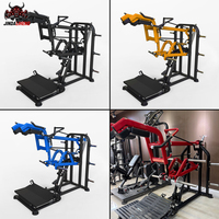 Machine de musculation pour squats et soulevés de mollets, idéale pour les salles de sport commerciales, entraînement des quadriceps et des fessiers, avec supports d'épaules rembourrés