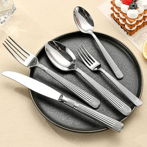 Juego de Cubiertos de Acero Inoxidable 304 de Lujo al por Mayor, Estilo Columna Romana, Pulido Espejo, <span class=keywords><strong>Tenedores</strong></span> y Cucharas, para <span class=keywords><strong>Restaurante</strong></span> y Hotel - Product Image 1