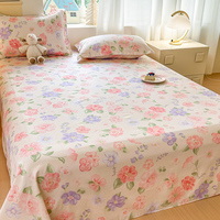 Drap Plat de Qualité 100% Coton Nouvelle Arrivée Luxe Taille Twin Respirant Motif Imprimé pour Chambre à Coucher Hôtels Maisons Queen Disponible