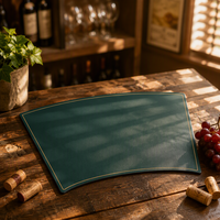 Set de table classique de luxe en cuir synthétique écologique, couleur unie, en PU et PVC, pour cuisine et salle à manger