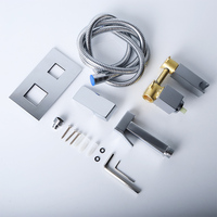 Forme carrée Salle de bain En Laiton Toilette Chaud Froid Bidet Pulvérisation De Poche Hygiénique Jet Douche Kit Musulman Douche Ensemble Robinet Shattaf Robinet