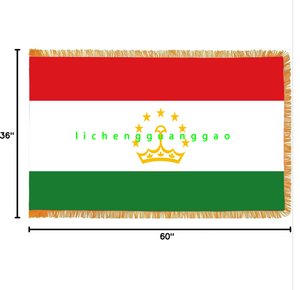 Bandera Nacional de <span class=keywords><strong>Singapur</strong></span> de Alta Calidad, 3x5 Pies, Logotipo Personalizado, Bandera de Interior, Más Vendida, con Flecos Ornamentales Dorados - Product Image 4