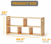 Étagère à livres pour enfants en bois écologique moderne personnalisable à 5 compartiments, style Montessori, à face ouverte, pour les écoles maternelles