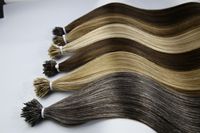 Extensions capillaires européennes en gros 2025 à pointe nano, 100 % cheveux humains vierges doublement étirés, doux, brillants, texture lisse/ondulée/bouclée/frisée