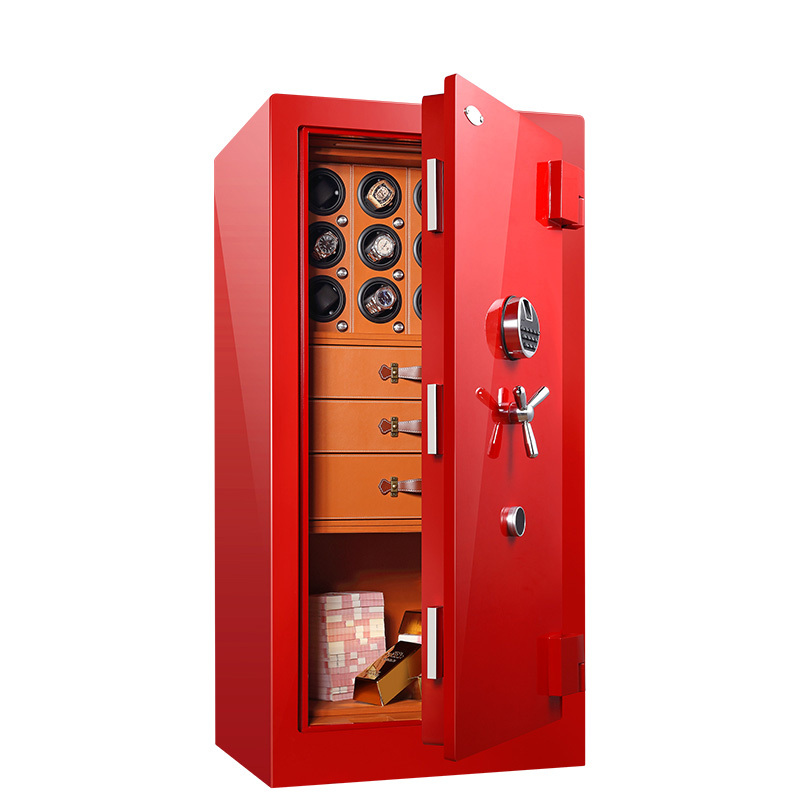luxe coffre-fort de sécurité avec lumière LED 12 remontoir armoire et tiroir à Bijoux/noir manteau de puissance
