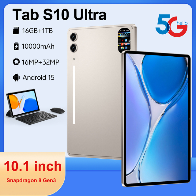 2026 Tab S10 Ultra Smart Tablet 5G 16GB 1TB 10.1 Inch 2560x1600 32MP 10 Core Unlocked