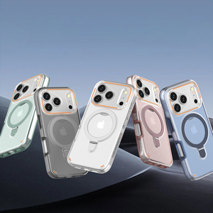 Mới Đến Điện Thoại Di Động Trường Hợp Đối Với <span class=keywords><strong>iPhone</strong></span> 14 15 16 17 Pro Max Chống Sốc Pha Lê Rõ Ràng Minh Bạch Magnetic Bìa Trường Hợp Với Đứng - Product Image 6