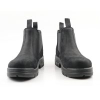 Bottes de travail de sécurité Bottes de sécurité en cuir Hommes Travail industriel Crazy Horse Type Bottes de sécurité avec daim Chaussures de sécurité Hommes pour le travail