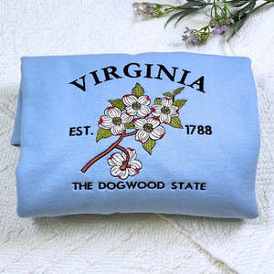 West Virginia State brodé sweat à capuche 3D Rhododendron fleur avant Badge Logo tissu tissé pour automne hiver cadeau - Product Image 4