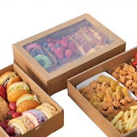 Caja desechable plegable autoarmable de cartón corrugado biodegradable con revestimiento de esponja a prueba de aceite para papas fritas, sushi y fideos para llevar