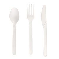 Ensembles de couverts jetables, compostables, biodégradables, écologiques et durables pour la restauration en gros et les mariages