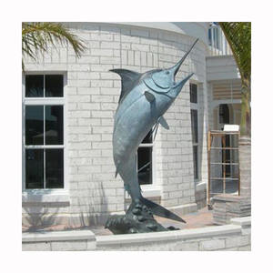 Estatua de Pez Espada de Bronce Tallada a Mano de Alta Calidad, Escultura de Pez Oceánico para Decoración de Jardín - Product Image 3