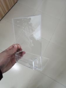 Tùy Chỉnh Màn Hình Máy Tính Để Bàn Nghiêng Lại Dấu Hiệu Acrylic Với Pocket Cho Chủ Thẻ Kinh Doanh - Product Image 6