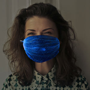 Glow In The Dark Halloween 7 Farben Licht Up Fantastische Leucht Partei Edm Staub Kunden Glowing Fiber Optic Led Rave maske - Product Image 1