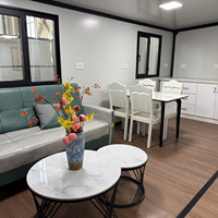 Casa Contenedor Modular de Lujo de 20 pies con Paneles Sándwich Expandibles, Pequeña Casa Prefabricada Portátil, Cabaña, Apartamento, Sala de Estar, Cocina, Gimnasio