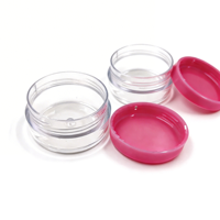 Mini pot rond en plastique PS avec couvercle noir, capacité 3g 5g 3ml 5ml, pour le stockage de concentrés cosmétiques, modèle CXT-088, moulage par injection
