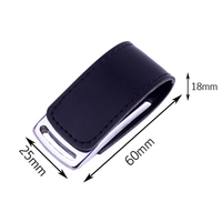 Memoria USB 2.0 de Cuero Personalizada con Hebilla Metálica, Alta Velocidad, Logotipo Personalizado, 1GB-256GB, 1 Año de Garantía, Molde Privado